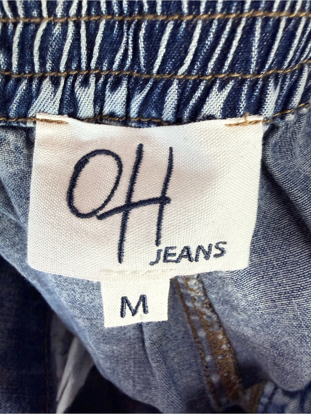 Oli & Hali Light Blue Washed Denim Wide-Leg Maxi Jeans - Picture 5 of 6